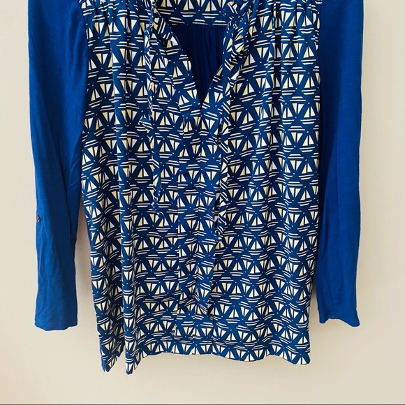 Meadow Rue by Anthro. Evella Blouse Blue Sz Medium - Picture 3 of 8